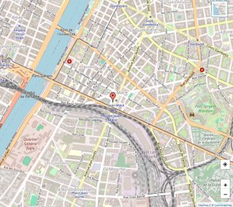 Carte du 7e arrondissement de Lyon