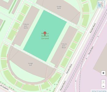 Carte stade de Gerland, Lyon
